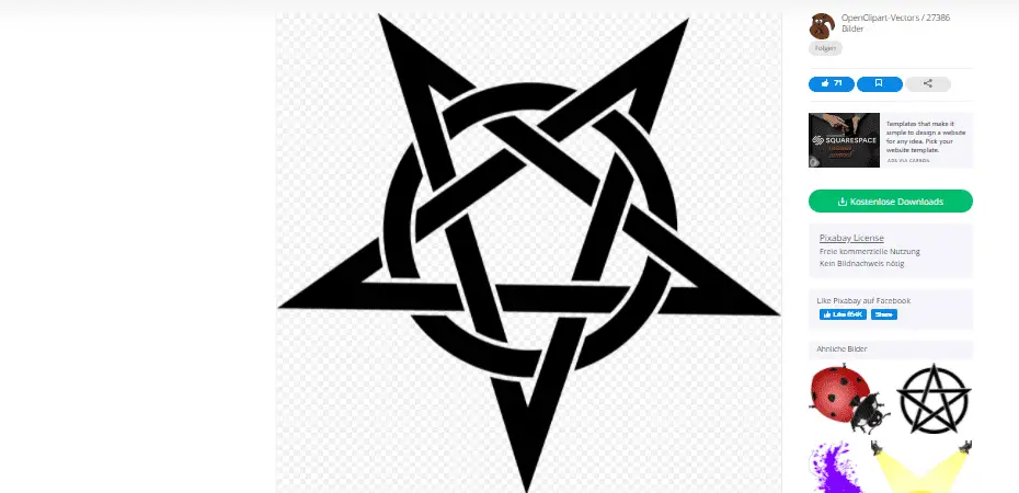 Umgedrehtes Pentagramm Symbol